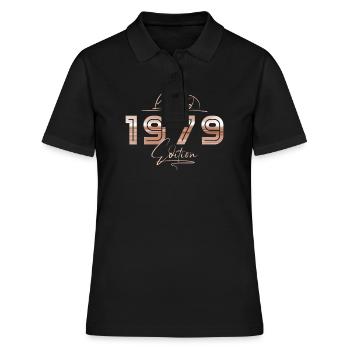 Limited 1979 Edition Retro Geburtstag Geschenk - Frauen Polo Shirt - Schwarz - Vorne - Ailine (174cm)