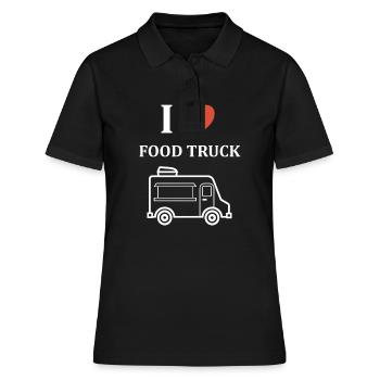 Food truck - Polo Femme - noir - Devant - Ailine (174cm)