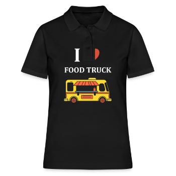 Food truck - Polo Femme - noir - Devant - Ailine (174cm)