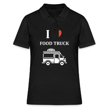 Food truck - Polo Femme - noir - Devant - Ailine (174cm)