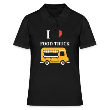 Food truck - Polo Femme - noir - Devant - Ailine (174cm)