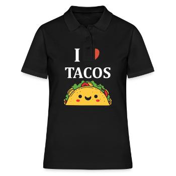 Tacos - Frauen Polo Shirt - Schwarz - Vorne - Ailine (174cm)