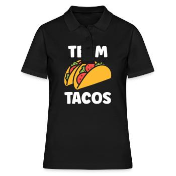 Tacos - Frauen Polo Shirt - Schwarz - Vorne - Ailine (174cm)