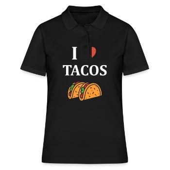 Tacos - Frauen Polo Shirt - Schwarz - Vorne - Ailine (174cm)