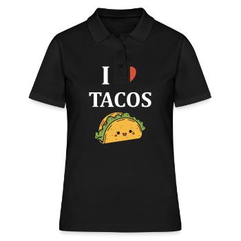 Tacos - Frauen Polo Shirt - Schwarz - Vorne - Ailine (174cm)