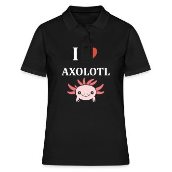 Axolotl - Frauen Polo Shirt - Schwarz - Vorne - Ailine (174cm)