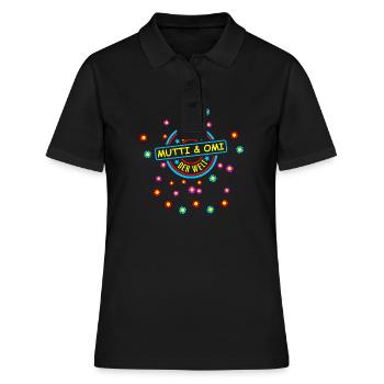 Beste Omi Mutti - Frauen Polo Shirt - Schwarz - Vorne - Ailine (174cm)
