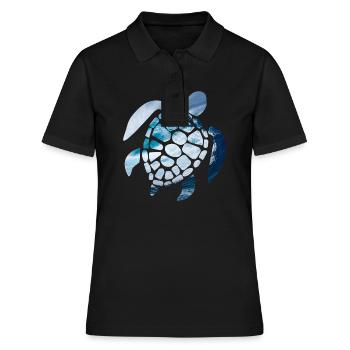 tortue marine - Polo Femme - noir - Devant - Ailine (174cm)