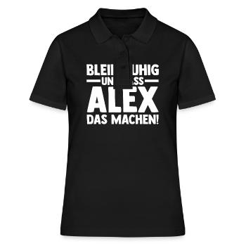 Alexander Alexandra Alexa Alex - Frauen Polo Shirt - Schwarz - Vorne - Ailine (174cm)
