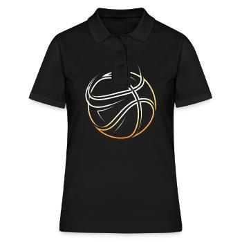Ballon abstrait de basket-ball - Polo Femme - noir - Devant - Ailine (174cm)