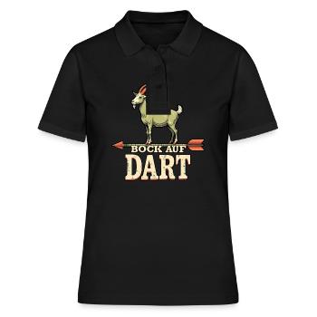 Fléchettes Bock auf Dart Geschenk Spruch für Dartspiele - Polo Femme - noir - Devant - Ailine (174cm)