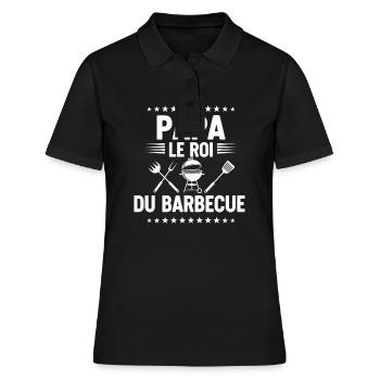 bbq roi du barbecue papa - Polo Femme - noir - Devant - Ailine (174cm)