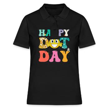 Alles Gute zum Dot Day - Frauen Polo Shirt - Schwarz - Vorne - Ailine (174cm)