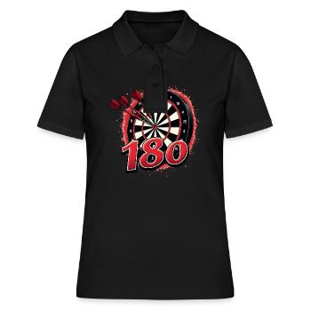 Dart Dartpfeil Darts 180 Dartboard Triple - Frauen Polo Shirt - Schwarz - Vorne - Ailine (174cm)