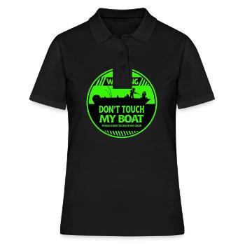 Warnung vor Booten - Frauen Polo Shirt - Schwarz - Vorne - Ailine (174cm)