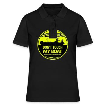 Warnung vor Booten - Frauen Polo Shirt - Schwarz - Vorne - Ailine (174cm)