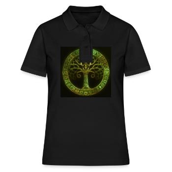 Celtic Tree of Life - Polo Femme - noir - Devant - Ailine (174cm)