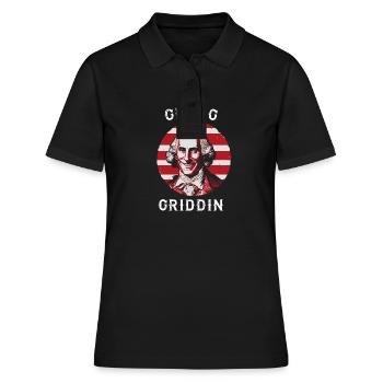 George Washington Griddy George | GEORGE GRIDDIN - Frauen Polo Shirt - Schwarz - Vorne - Ailine (174cm)