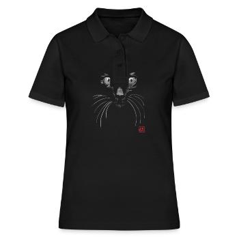 black cat in black - Polo Femme - noir - Devant - Ailine (174cm)