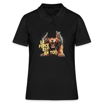 Die Kraft ist in dir - Frauen Polo Shirt - Schwarz - Vorne - Ailine (174cm)