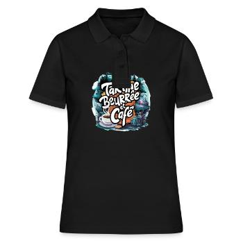 tartine beurrée et café - Polo Femme - noir - Devant - Ailine (174cm)