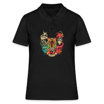 Rébellion avec élégance - Polo Femme - noir - Devant - Ailine (174cm)