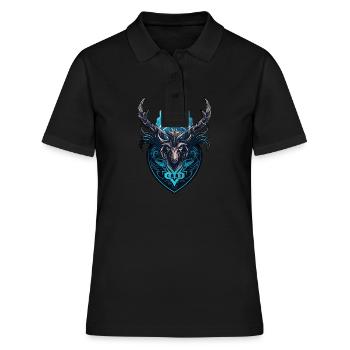 Frost Elch - Frauen Polo Shirt - Schwarz - Vorne - Ailine (174cm)