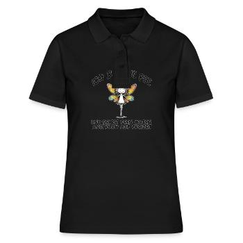 ICH BIN EINE FEE - Frauen Polo Shirt - Schwarz - Vorne - Ailine (174cm)