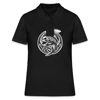 Symbolique des tatouages tribal - Polo Femme - noir - Devant - Ailine (174cm)