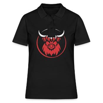 Mon bétail des Highlands que j’aime Highlands - Polo Femme - noir - Devant - Ailine (174cm)