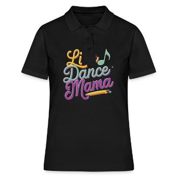 Mama tanzt Line Dance Line Dancing Mom - Frauen Polo Shirt - Schwarz - Vorne - Ailine (174cm)