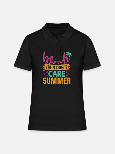 Cheveux de plage Dont Care Summer - Polo Femme - noir