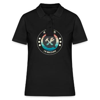 Ich kann nicht DIY - Frauen Polo Shirt - Schwarz - Vorne - Ailine (174cm)