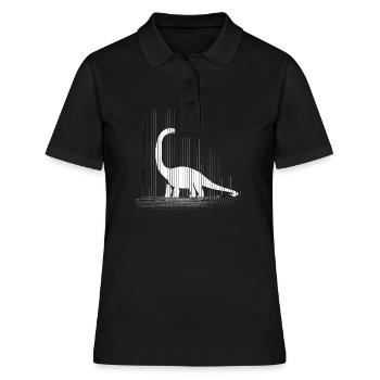 Dinosaures dinosaures dinosaures brachiosaures - Polo Femme - noir - Devant - Ailine (174cm)