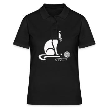 chat animal animaux de compagnie - Polo Femme - noir - Devant - Ailine (174cm)