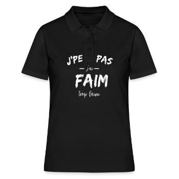 Ich kann nicht, ich bin hungrig - Frauen Polo Shirt - Schwarz - Vorne - Ailine (174cm)