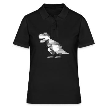 Dinosaures dinosaures dinosaures t-rex - Polo Femme - noir - Devant - Ailine (174cm)