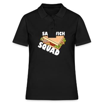 Sandwich - Sandwich Squad - Polo Femme - noir - Devant - Ailine (174cm)