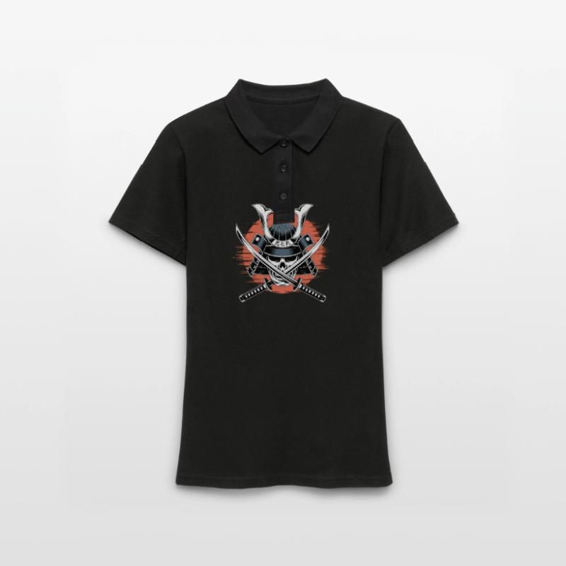 Japanischer Samurai-Krieger Frauen Polo Shirt