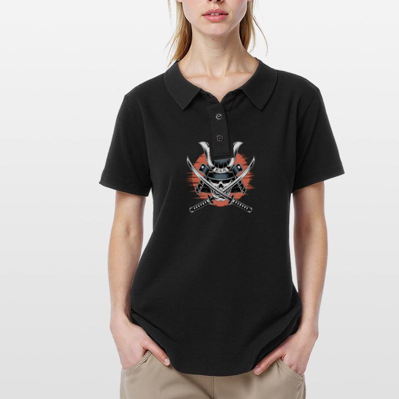 Japanischer Samurai-Krieger Frauen Polo Shirt