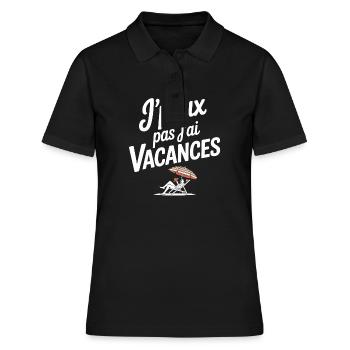 vacances, vacances d'été - Polo Femme - noir - Devant - Ailine (174cm)