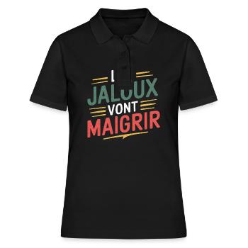 Les jaloux vont maigrir - Polo Femme - noir - Devant - Ailine (174cm)