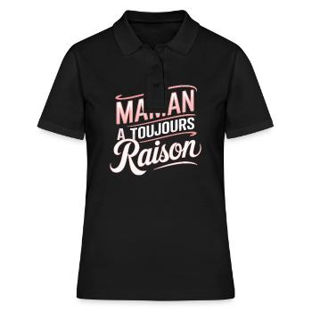Maman a toujours raison - Polo Femme - noir - Devant - Ailine (174cm)
