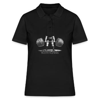 Gymtelman – Design rétro de l’homme fort - Polo Femme - noir - Devant - Ailine (174cm)