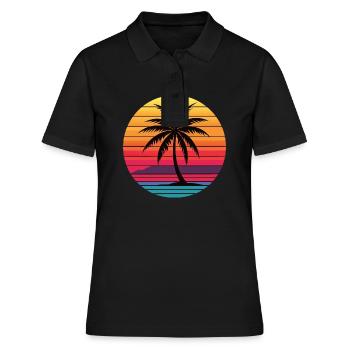 Palm Sunrise - Polo Femme - noir - Devant - Ailine (174cm)