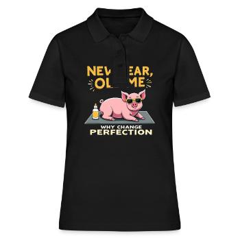 Sarkastischer Witz - Neujahr - Frauen Polo Shirt - Schwarz - Vorne - Ailine (174cm)
