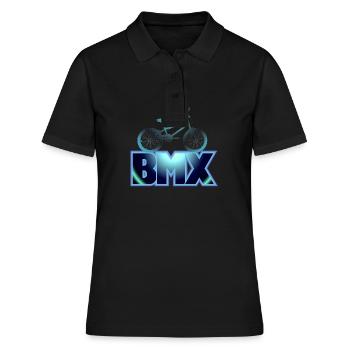 Vélo BMX bleu - Polo Femme - noir - Devant - Ailine (174cm)