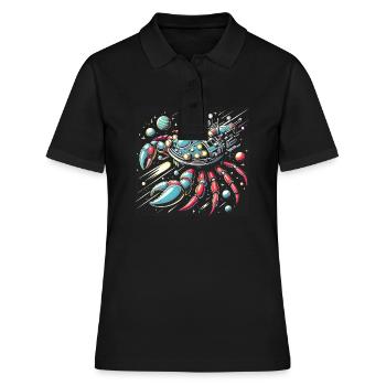 Vaisseau spatial crabe coloré fantastique vaisseau spatial - Polo Femme - noir - Devant - Ailine (174cm)