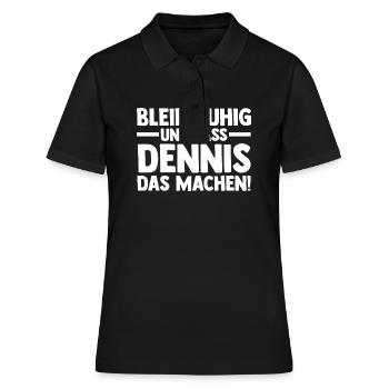 Vorname Dennis - Frauen Polo Shirt - Schwarz - Vorne - Ailine (174cm)