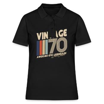 1970 - Women's Polo Shirt - black - Front - Ailine (174cm)